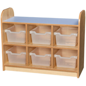 Early Years 2 Tier Shelving Storage Cube Unit - 6 Tray