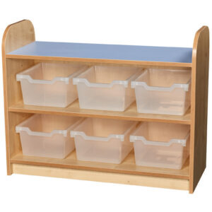 Early Years 2 Tier Shelving Storage Unit - 6 Tray