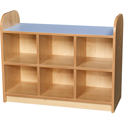 Early Years 2 Tier Storage Shelving Cube Unit with Back
