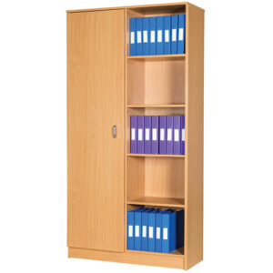 50 File Storage Unit with Side Cupboard - 2108mm High