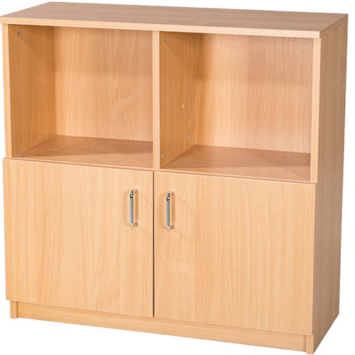 20 File Storage Unit with Cupboard - Double Bay - 914mm High