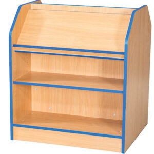 Folio Premium 750mm Wide School Library Double-Sided Bookcase with Angled Top Shelf- 750mm to1800mm High