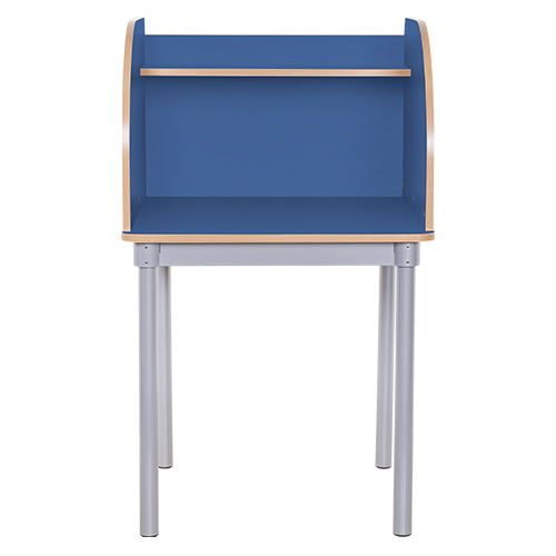 Premium Curve Single Desk Study Carrel - 4 Heights