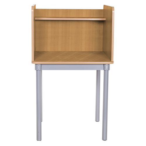 Premium Single Student Study Carrel – Square Privacy Desk in 4 Height
