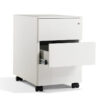 Form-Steel-3-Drawer-Mobile-Pedestal-White-Open-Drawer-Nobis-Office-Furniture