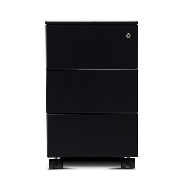 Form-Steel-Slimline-3-Drawer-Mobile-Pedestal-Black-Nobis-Office-Furniture