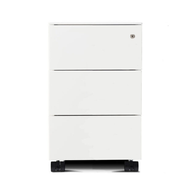 Form-Steel-Slimline-3-Drawer-Mobile-Pedestal-White-Nobis-Office-Furniture