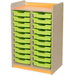 KubbyClass Double Bay 20 Shallow Tray Classroom Storage Unit - 1047mm High