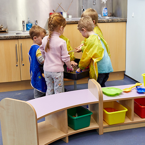 Early Years 3 Tier 90 Degrees Library Bookcase Corner Unit