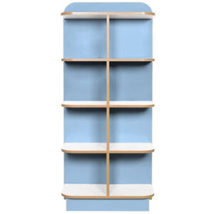 KubbyClass Polar School Library D-End Cap Bookcase - 1500mm High