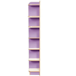 KubbyClass Polar School Library Left Hand End Bookcase - 2000mm High