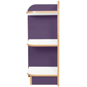 KubbyClass Polar School Library Left Hand End Bookcase - 750mm High