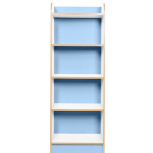 KubbyClass Polar School Library Slimline Single Sided Bookcase - 2000mm High