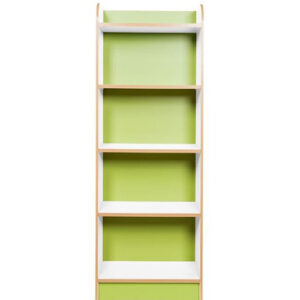 KubbyClass Polar School Library Slimline Single Sided Bookcase - 1500mm High