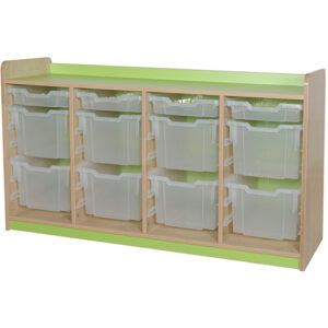 KubbyClass Quad Bay 12 Tray Combination Classroom Storage Unit - 792mm High