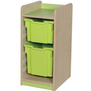 KubbyClass Single Bay 2 Tray Combination Classroom Storage Unit - 792mm High