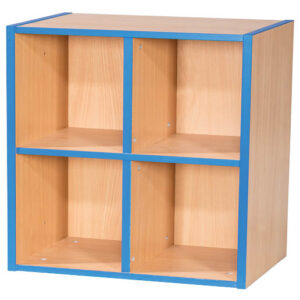 KubbyKurve Two Tier 2 + 2 School Library Shelf Unit - 700mm High