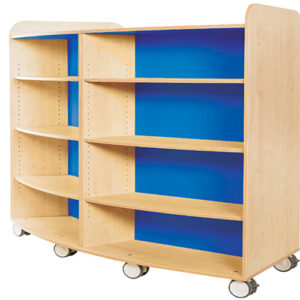 KubbyClass Double Sided Curved School Library Bookcase - 1500mm High