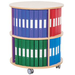 Kubbyclass School Library Book Mobile Carousel - 2 Tier