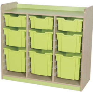 KubbyClass Triple Bay 9 Tray Combination Classroom Storage Unit - 962mm High
