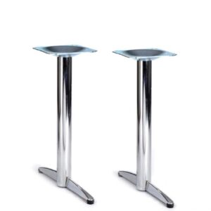 Nobis Furniture - Lincoln Chrome Twin Dining Table Base