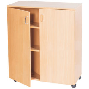 Element Series Mobile or Static Double Door Storage Cupboard – 690mm × 943mm High