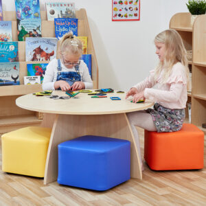 Early Years Activity and Reading Table with Four Foam Seats - Choice of Colours