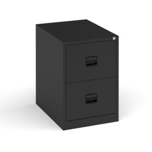 Steel Contract 2 Drawer Filing Cabinet - Black