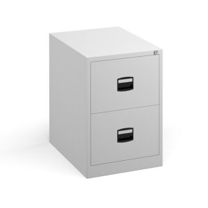 Steel Contract 2 Drawer Filing Cabinet - White