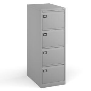 Premium Steel Executive 4 Drawer Filing Cabinet - Grey