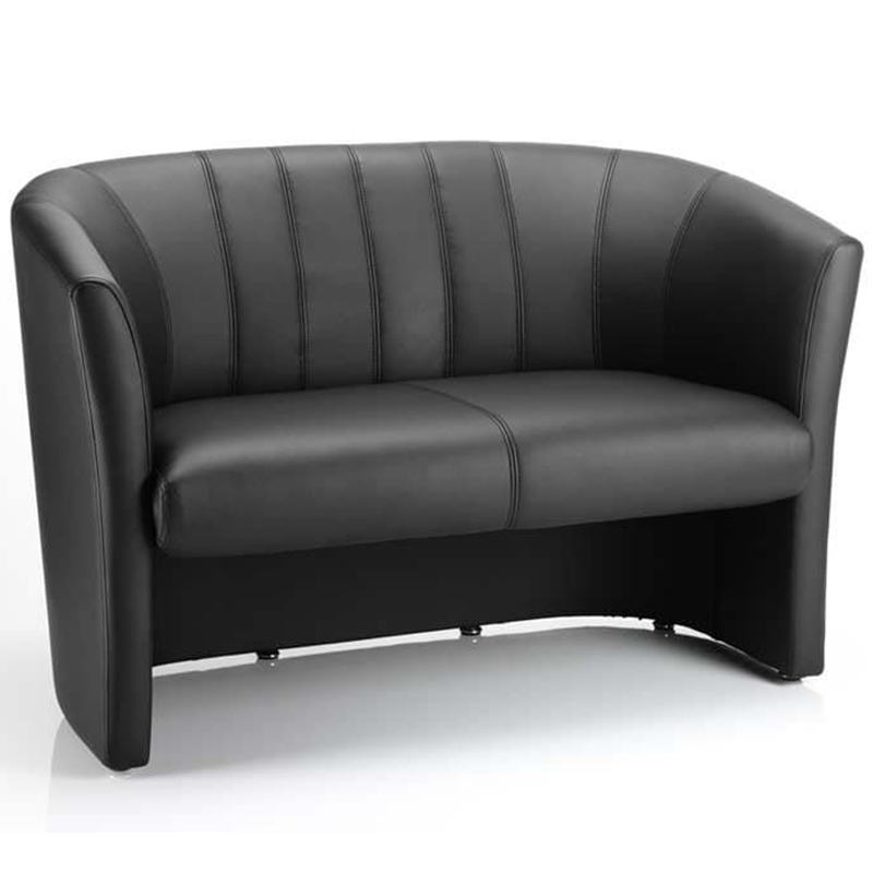 Neo Twin Tub Chair - Black Leather