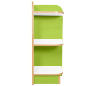 KubbyClass Polar School Library Right Hand End Bookcase - 750mm High