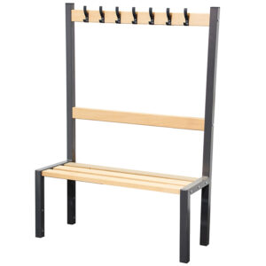 Single Sided 7 Hook Cloakroom Bench - 900mm Wide