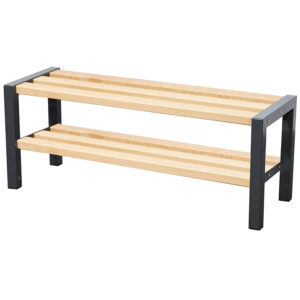Single Sided Cloakroom Bench with Shoe Rack – 1500mm Wide