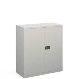Steel Contract 1 Shelf  Cupboard 1000mm High - Grey