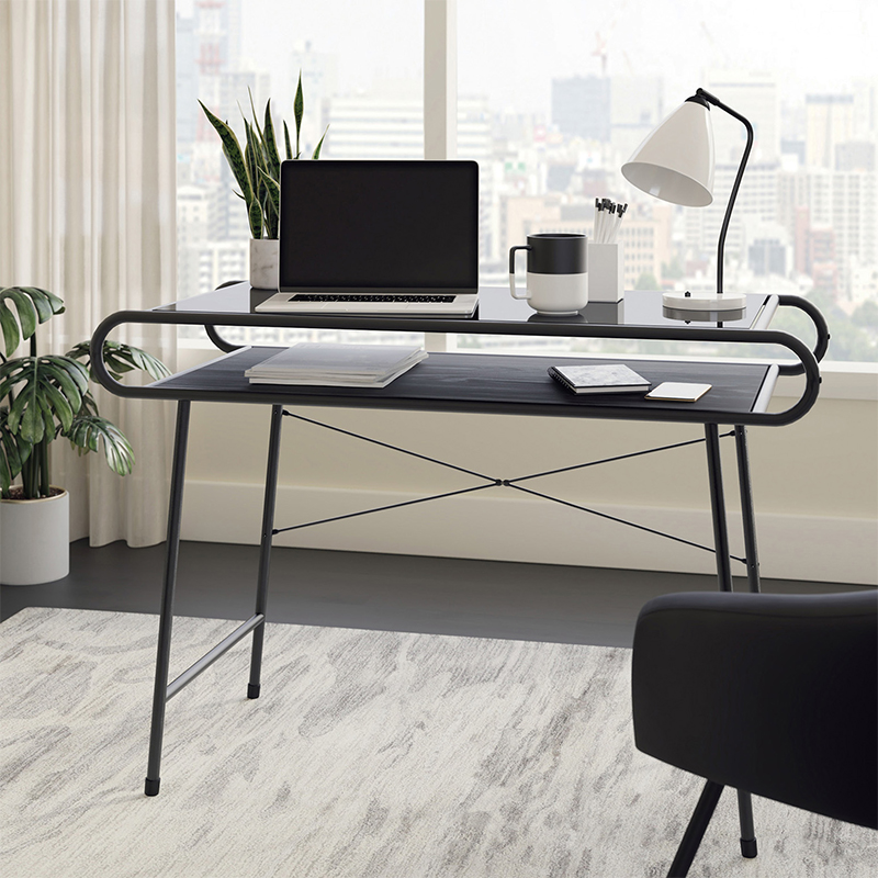 Tampa Home Office Glass and Metal Desk