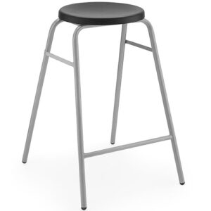 The Polypropylene Round Top Classroom Stacking Stool - 430mm High - Set of 4