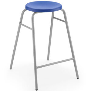 The Polypropylene Round Top Classroom Stacking Stool - 525mm High -Set of 4