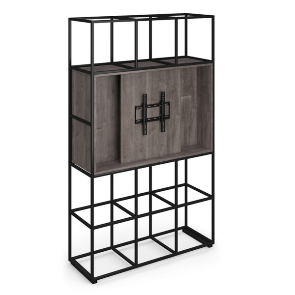 Unite-Modular-Storage-Media-Mount-triple-Unit-5-High-Grey-Oak-Nobis-Office-Furniture