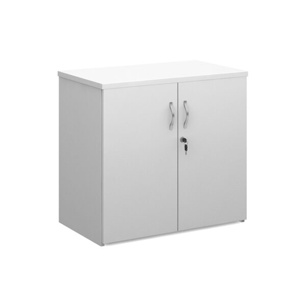 Universal-Double-Door-Cupboard-740mm-High-White-Nobis-Office-Furniture