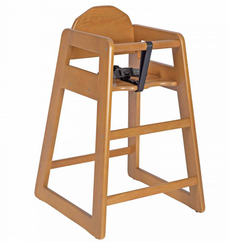 Vana Wooden Stackable Baby High Chair Beech