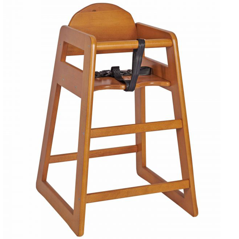 Vana Wooden Stackable Baby High Chair Light Oak