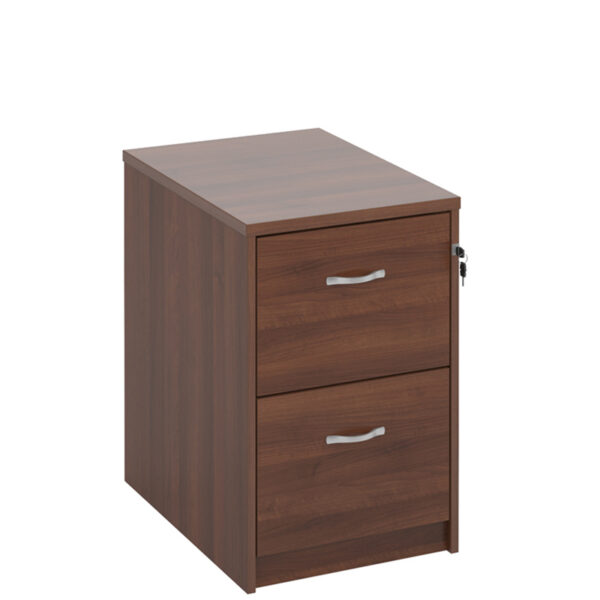 Wooden-2-drawer-filing-cabinet-with-silver-handles-730mm-high-walnut