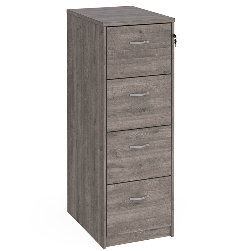 Wooden-4-drawer-filing-cabinet-with-silver-handles-1360mm-high-grey-oak