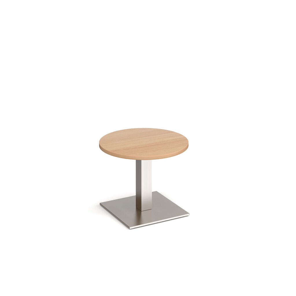 Brescia Circular Complete Coffee Table - Brushed Steel Base
