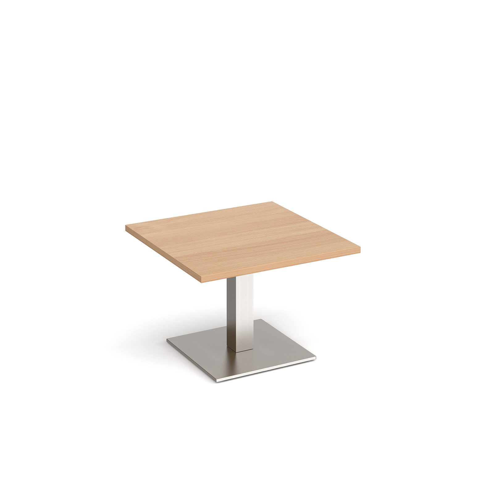 Brescia Square Complete Coffee Table - Brushed Steel Base