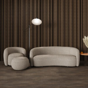 Phoebe Curved Cream Boucle Sofa