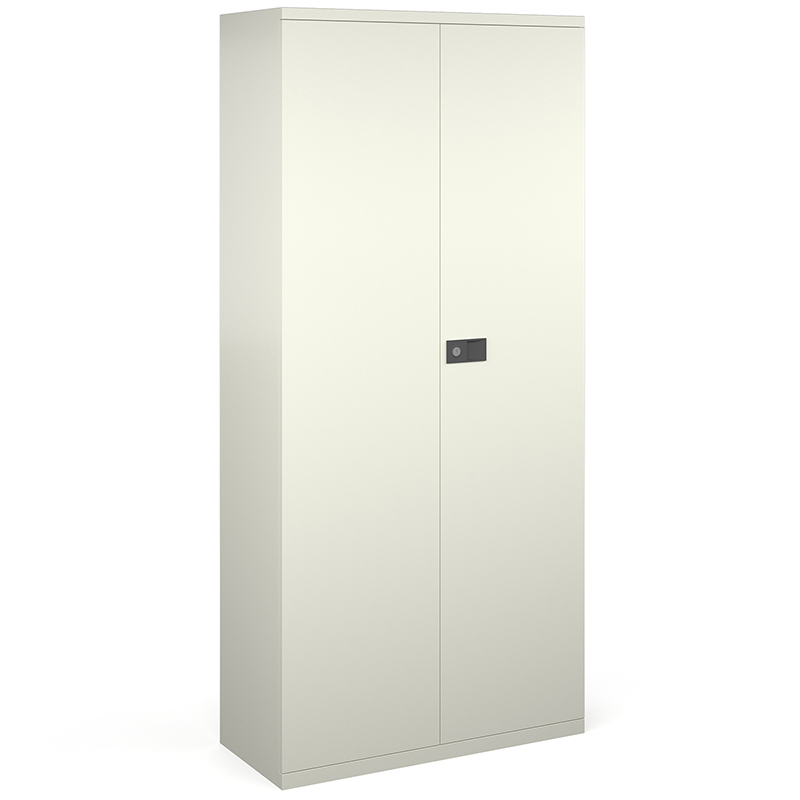 Steel Contract 4 Shelf  Cupboard 1968mm High - White