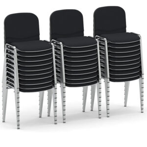 ISO Stacking Visitor Chair – Fabric Seat, Chrome Frame - Bundle of 30