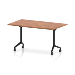 Impulse Plus Rectangular Fliptop Meeting Table with Black Frame - 1400mm x 800mm